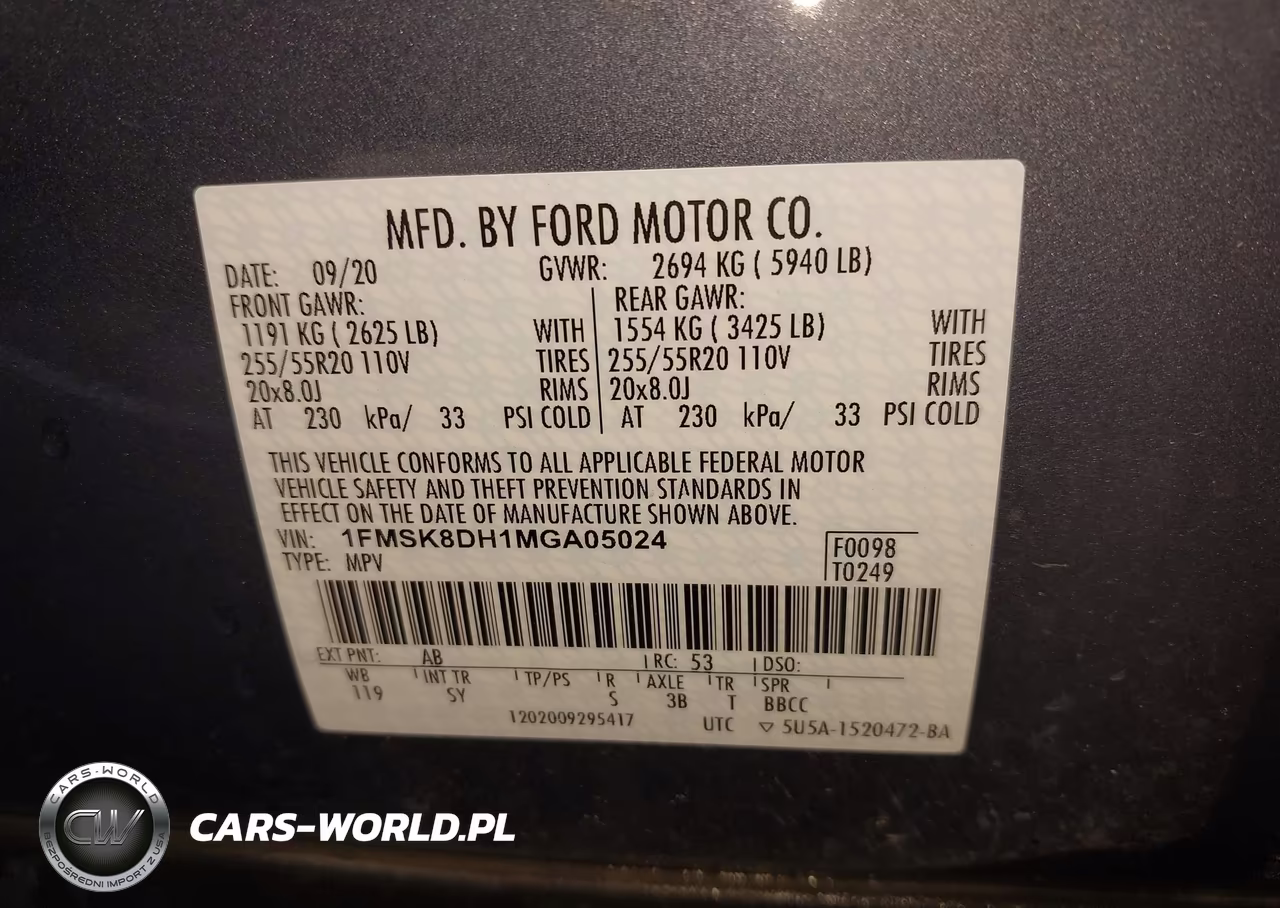 2021 Ford Explorer Xlt VIN:1FMSK8DH1MGA05024 - 9