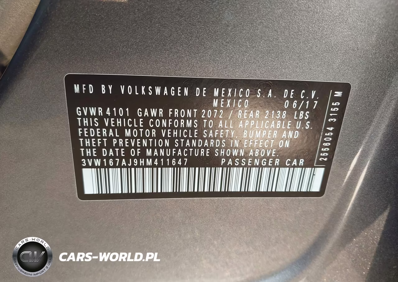 2017 Volkswagen Jetta 1.4T S VIN:3VW167AJ9HM411647 - 9