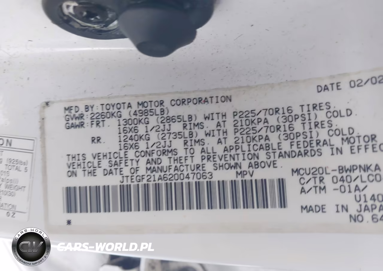 2002 Toyota Highlander Limited V6 VIN:JTEGF21A620047063 - 9