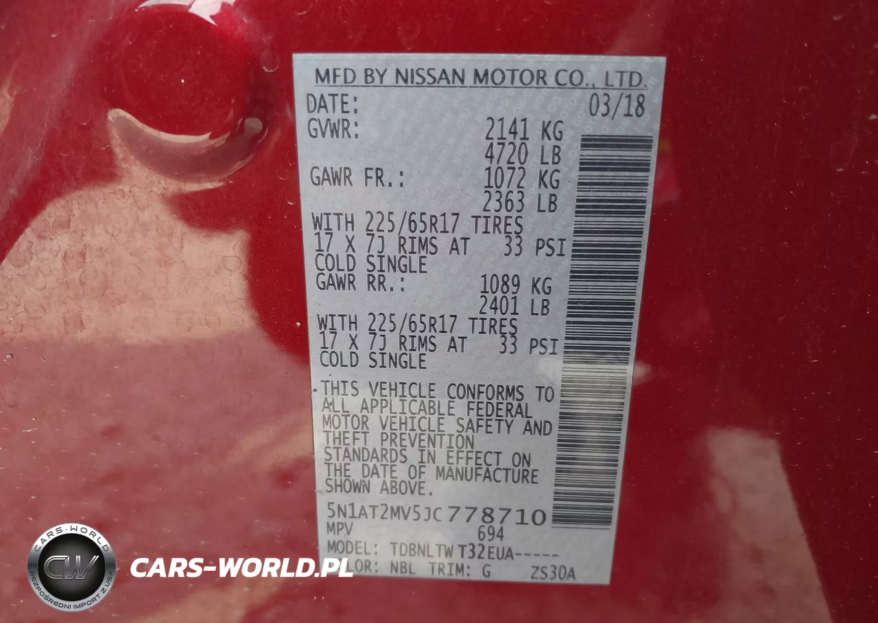 2018 Nissan Rogue Sv VIN:5N1AT2MV5JC778710 - 9
