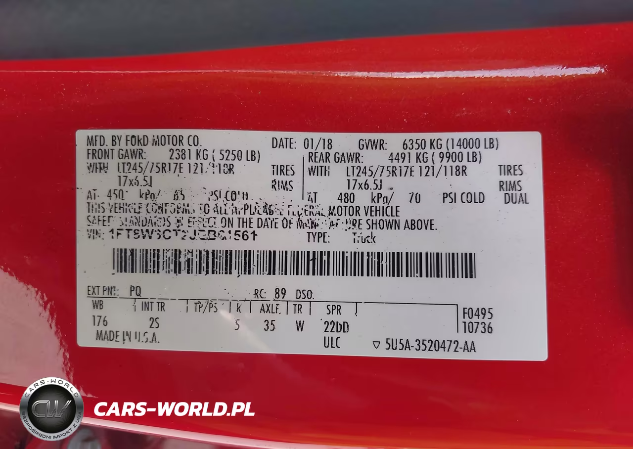 2018 Ford F-350 Xlt VIN:1FT8W3CT2JEB61561 - 8