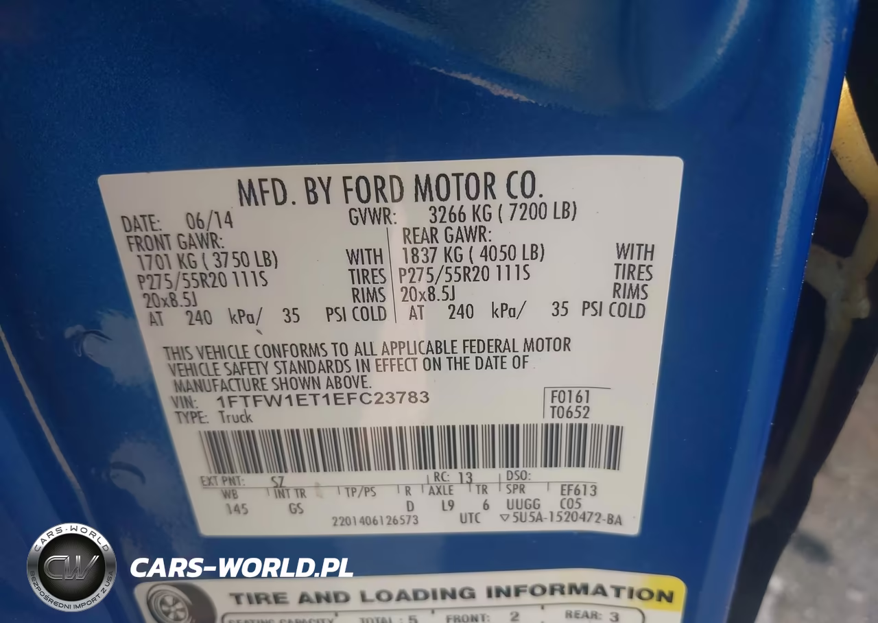2014 Ford F-150 Xlt VIN:1FTFW1ET1EFC23783 - 9