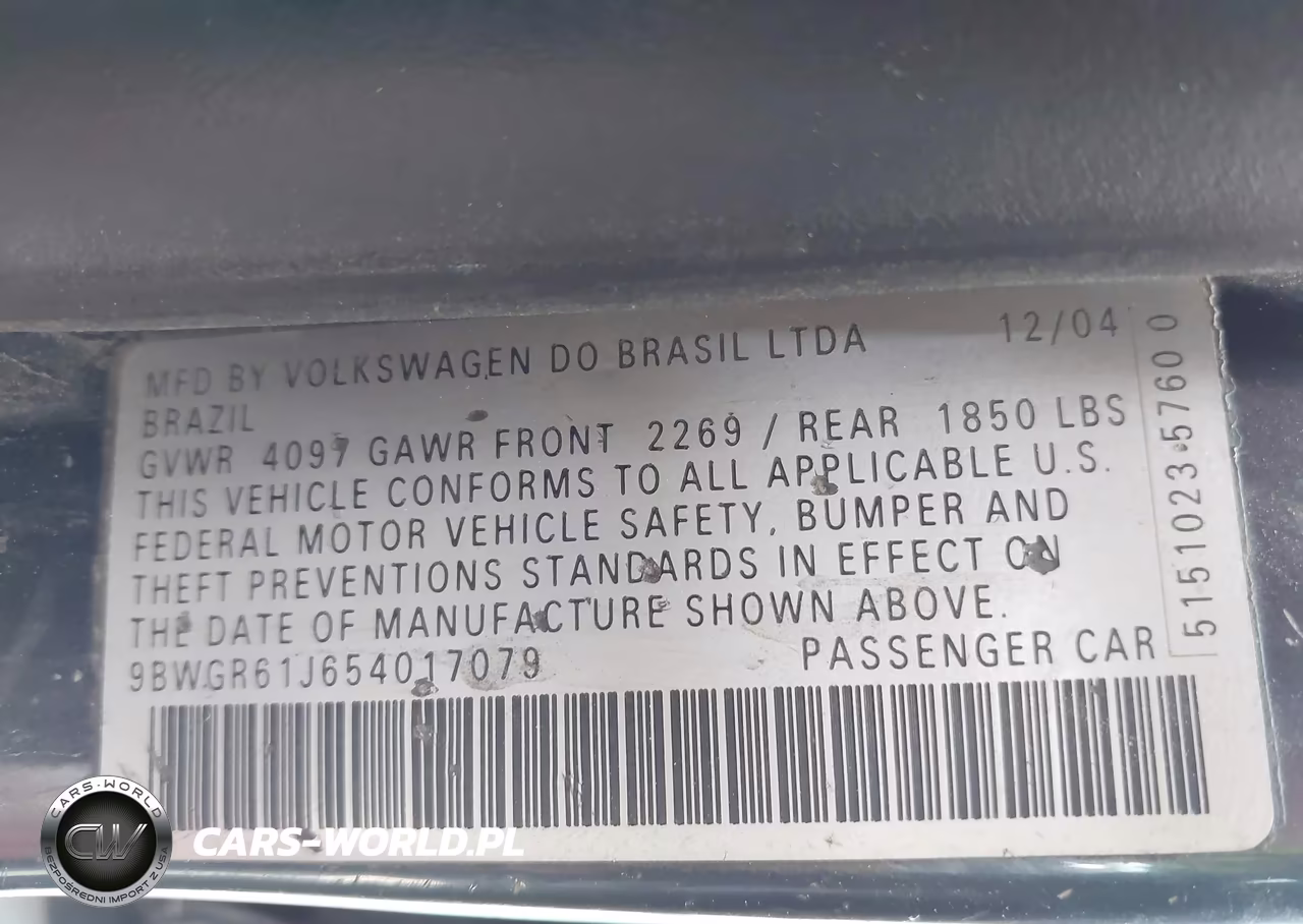 2005 Volkswagen Golf Gls Tdi VIN:9BWGR61J654017079 - 9
