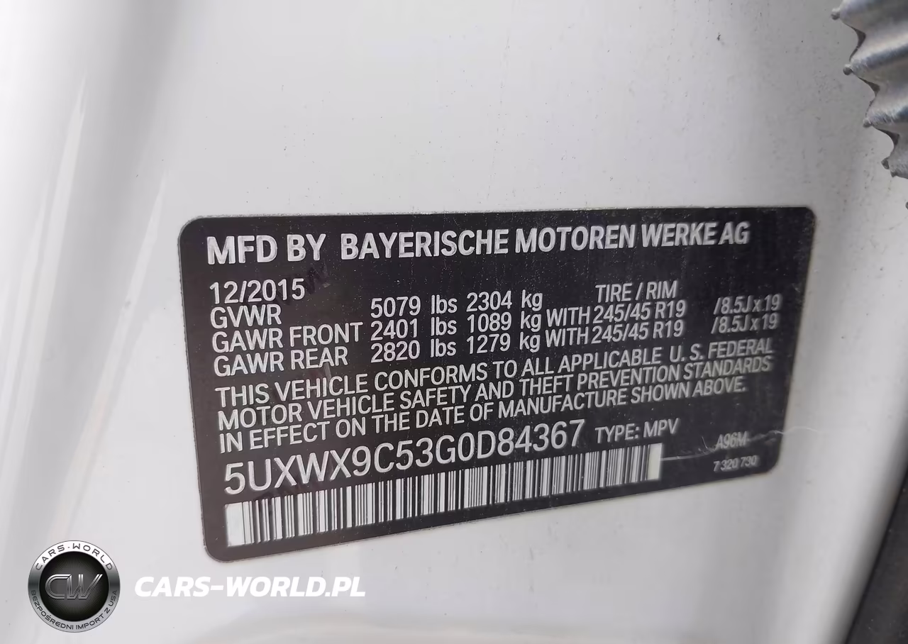 2016 BMW X3 xDrive28I VIN:5UXWX9C53G0D84367 - 9