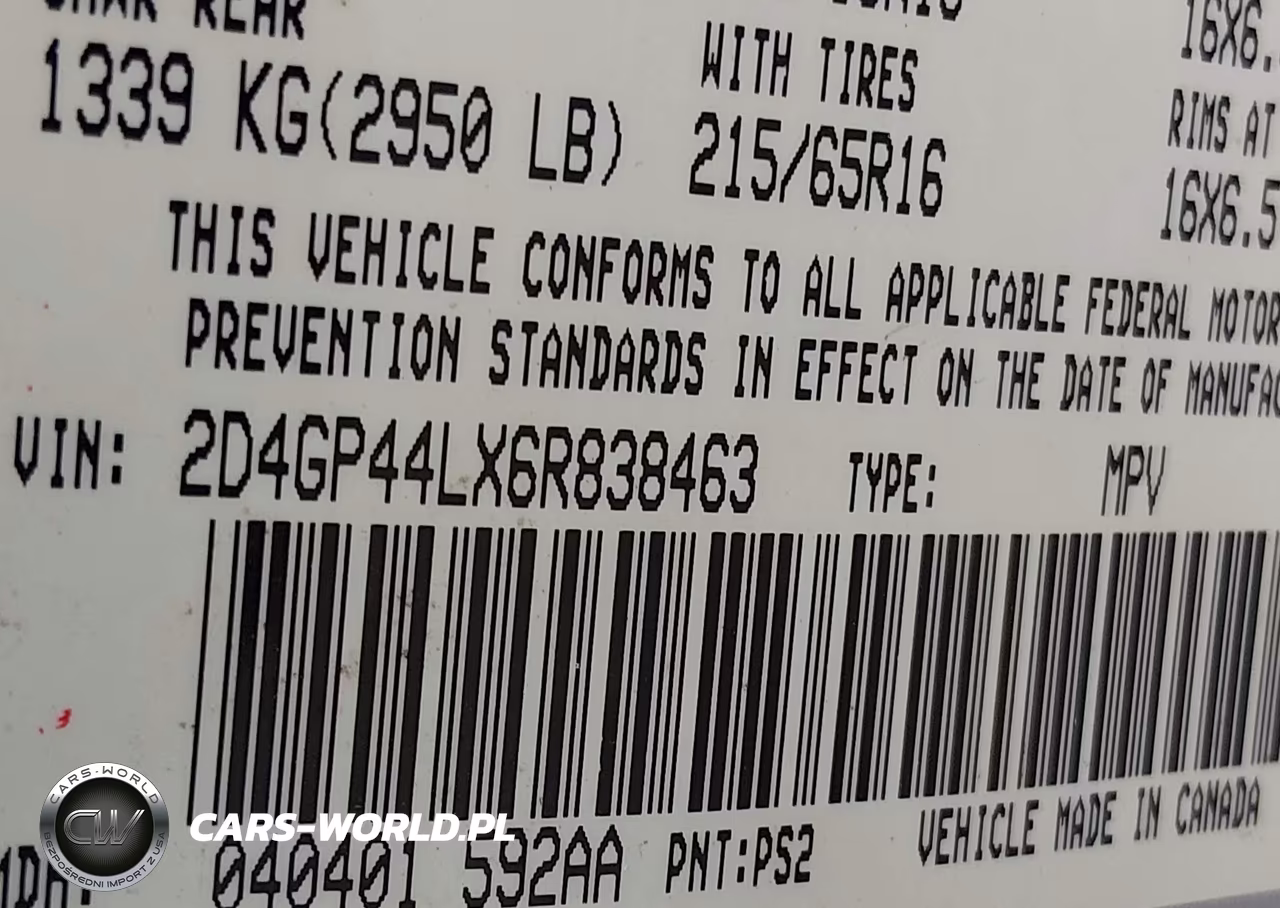 2006 Dodge Grand Caravan Sxt VIN:2D4GP44LX6R838463 - 9