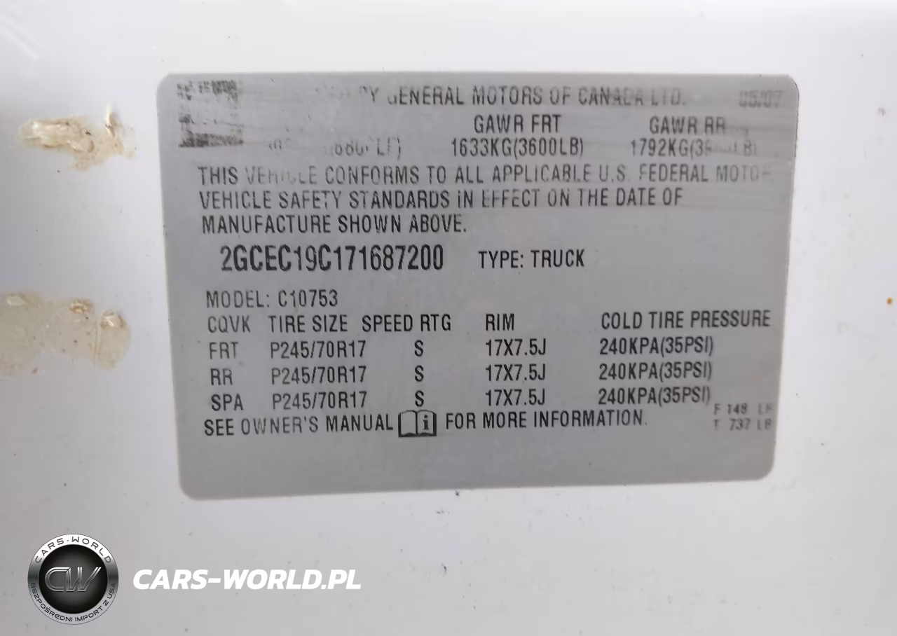 2007 Chevrolet Silverado 1500 Lt1 VIN:2GCEC19C171687200 - 9