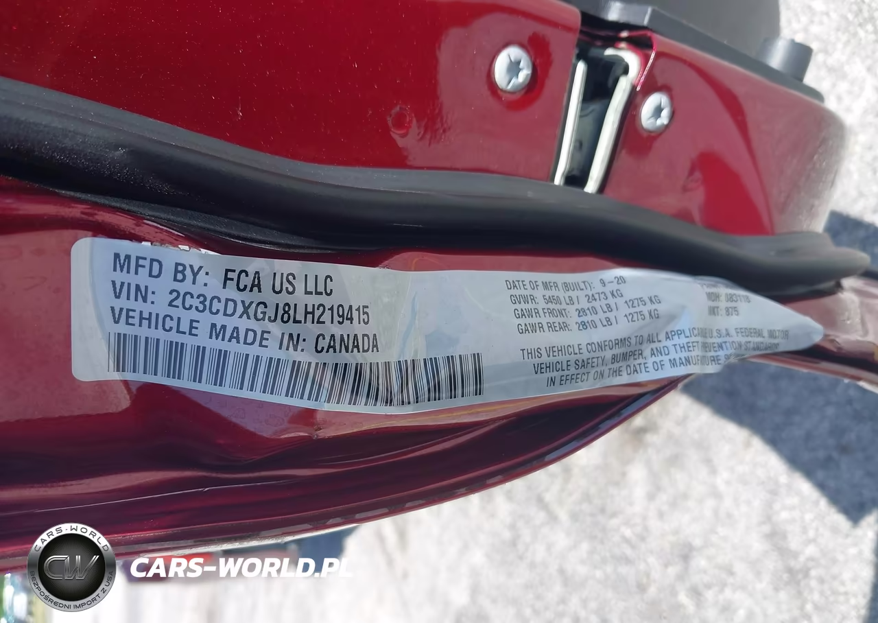 2020 Dodge Charger Scat Pack Rwd VIN:2C3CDXGJ8LH219415 - 9