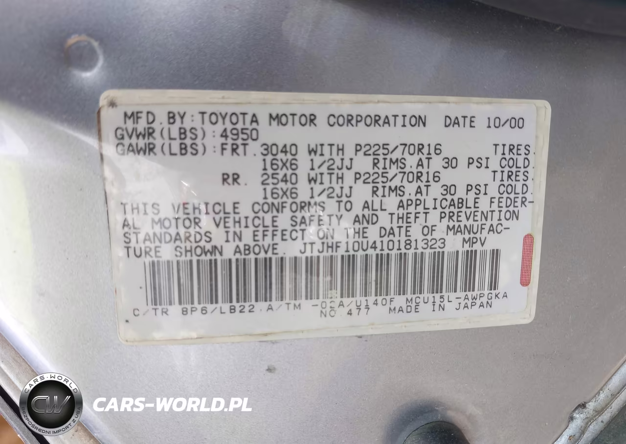 2001 Lexus Rx 300 VIN:JTJHF10U410181323 - 9