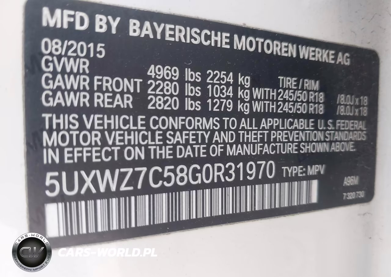 2016 BMW X3 Sdrive28I VIN:5UXWZ7C58G0R31970 - 9