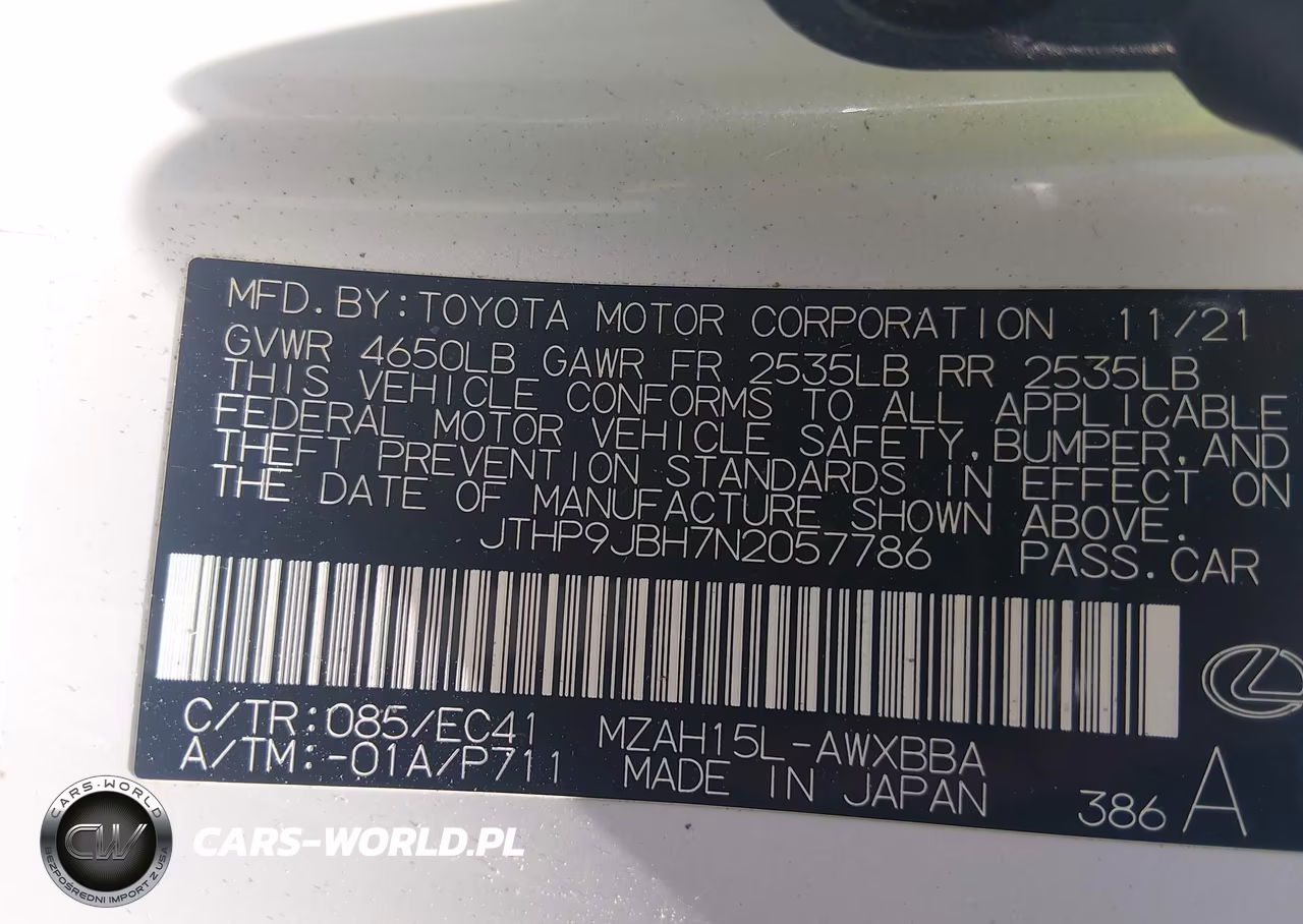 2022 Lexus Ux 250H VIN:JTHP9JBH7N2057786 - 9