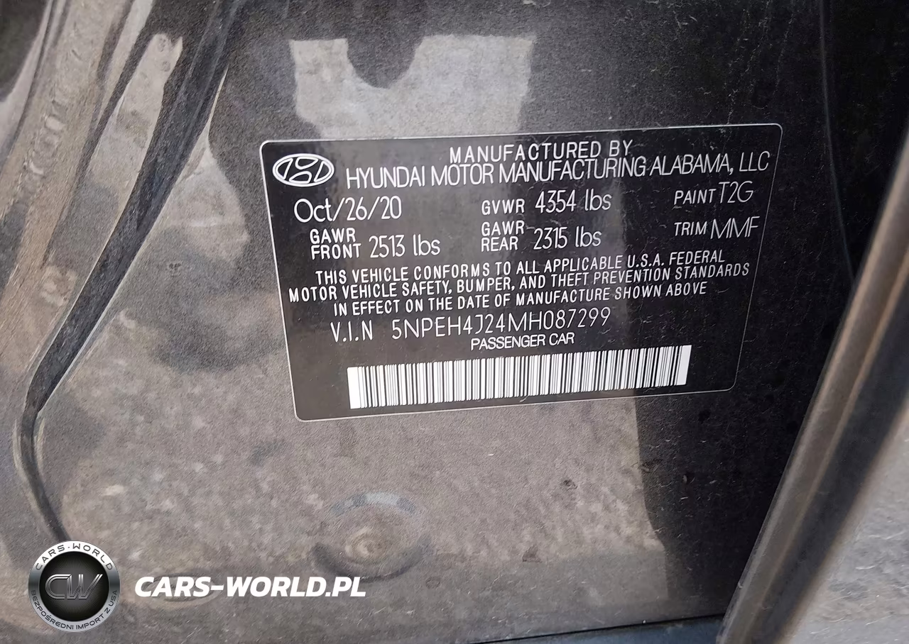 2021 Hyundai Sonata Limited VIN:5NPEH4J24MH087299 - 9