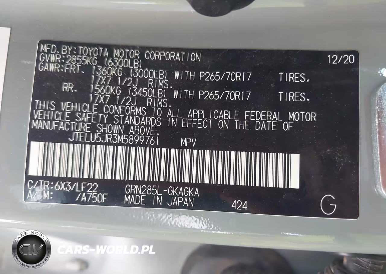 2021 Toyota 4Runner Trd Pro VIN:JTELU5JR3M5899761 - 9