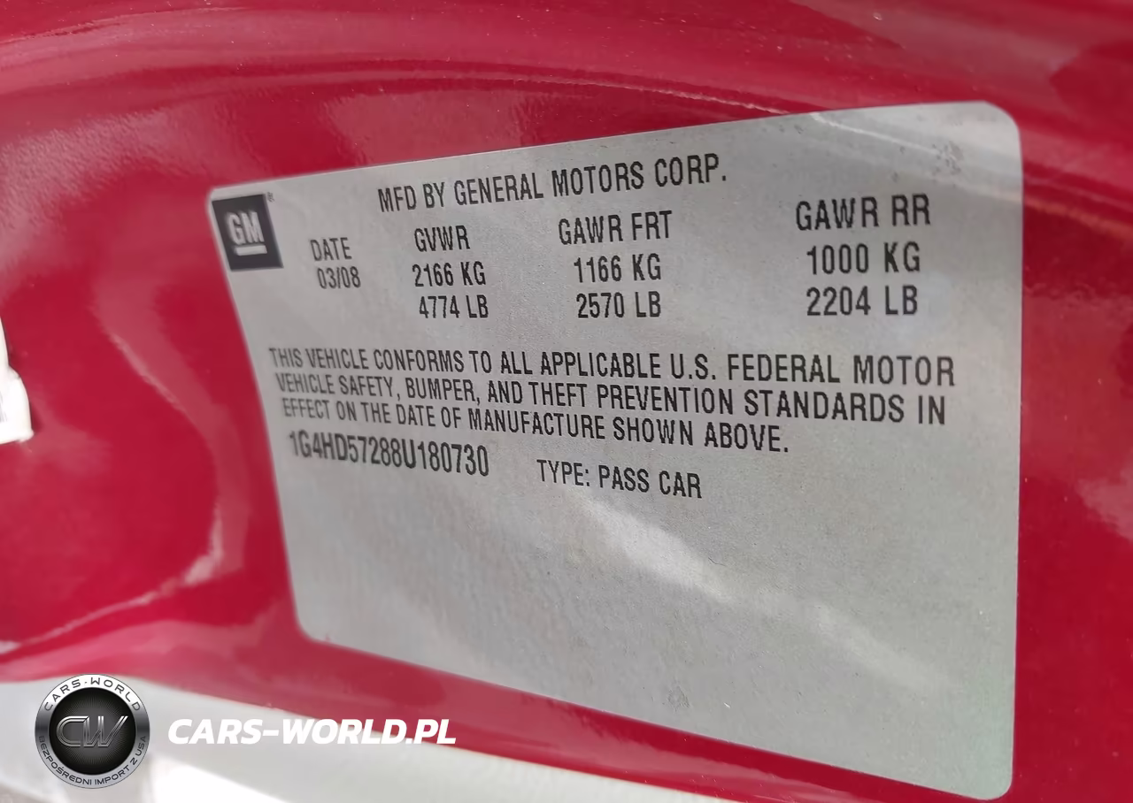 2008 Buick Lucerne Cxl VIN:1G4HD57288U180730 - 9