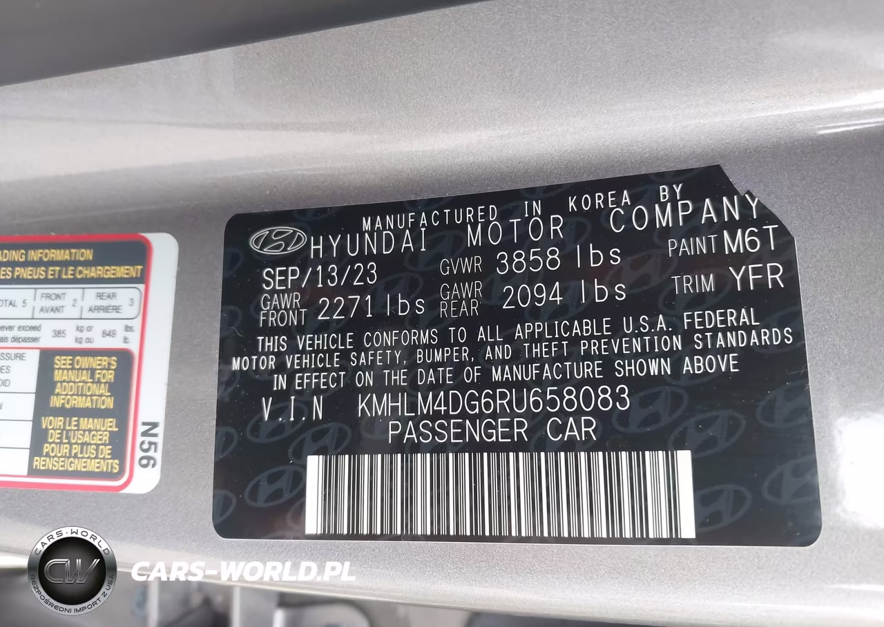 2024 Hyundai Elantra Sel VIN:KMHLM4DG6RU658083 - 9