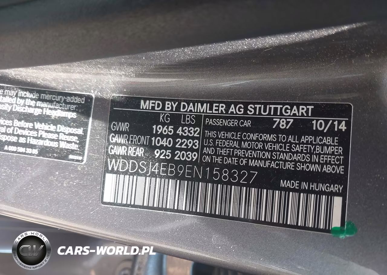 2014 Mercedes-Benz Cla 250 VIN:WDDSJ4EB9EN158327 - 9