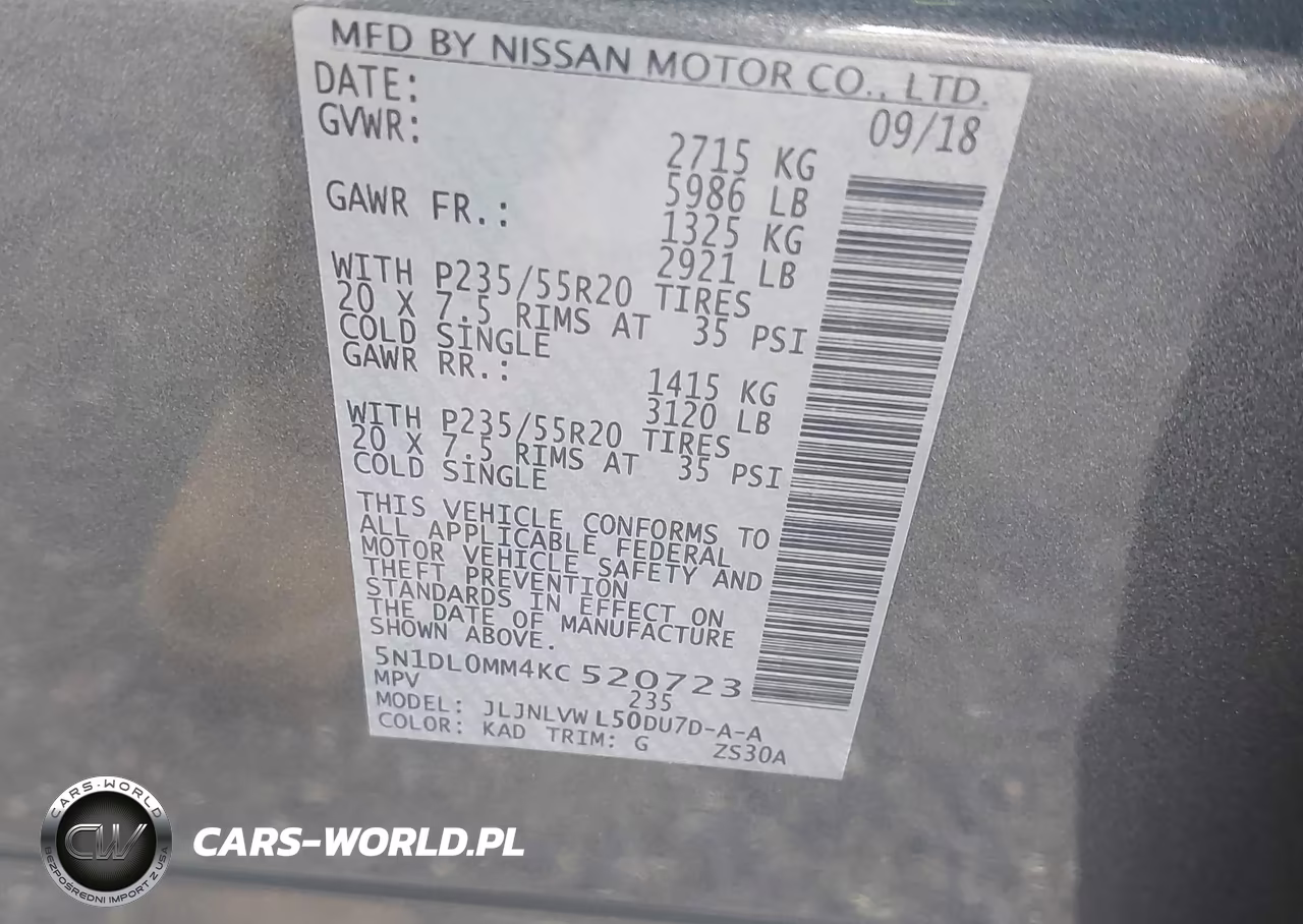 2019 Infiniti Qx60 Luxe VIN:5N1DL0MM4KC520723 - 9