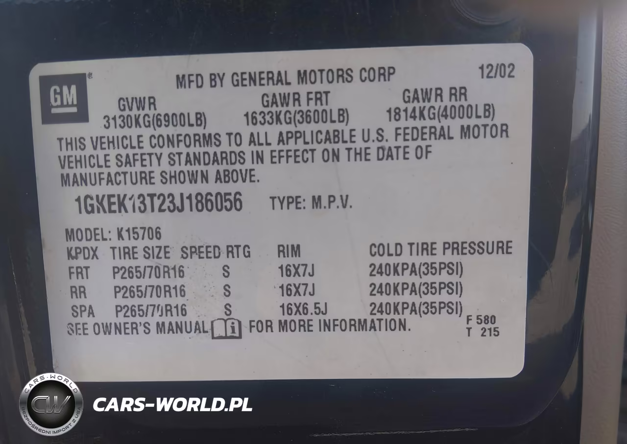 2003 GMC Yukon Sle VIN:1GKEK13T23J186056 - 9