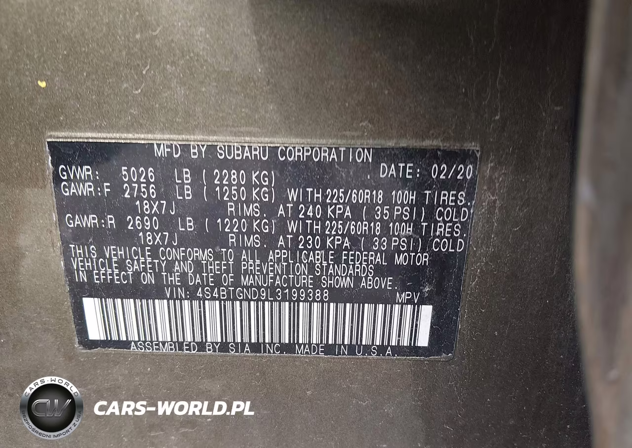 2020 Subaru Outback Limited Xt VIN:4S4BTGND9L3199388 - 9