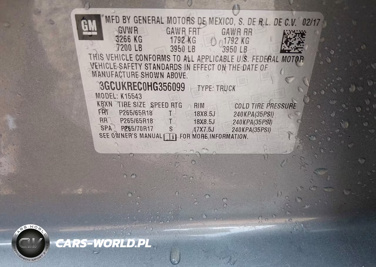 2017 Chevrolet Silverado 1500 Lt VIN:3GCUKREC0HG356099 - 9