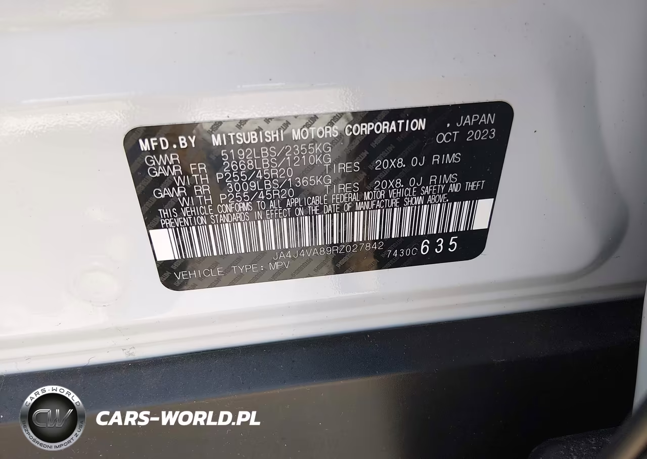 2024 Mitsubishi Outlander Se 2.5 S-Awc VIN:JA4J4VA89RZ027842 - 9