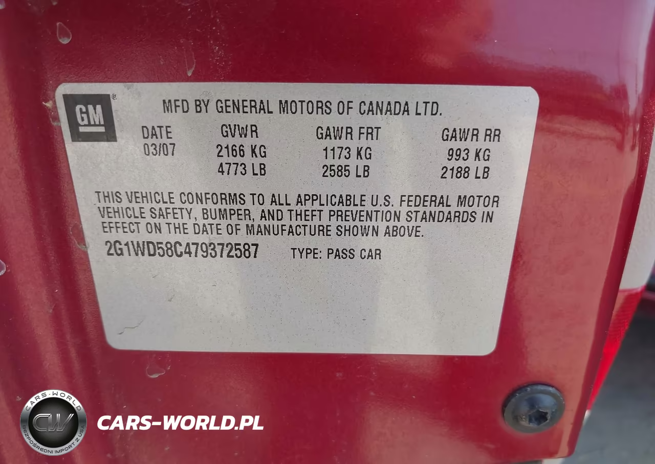 2007 Chevrolet Impala Ss VIN:2G1WD58C479372587 - 9