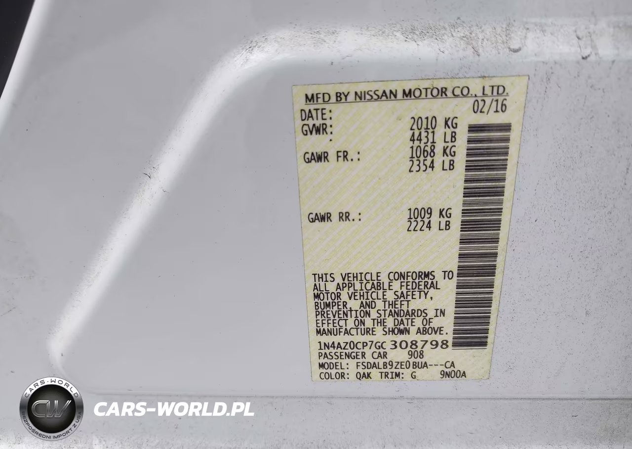 2016 Nissan Leaf S VIN:1N4AZ0CP7GC308798 - 9