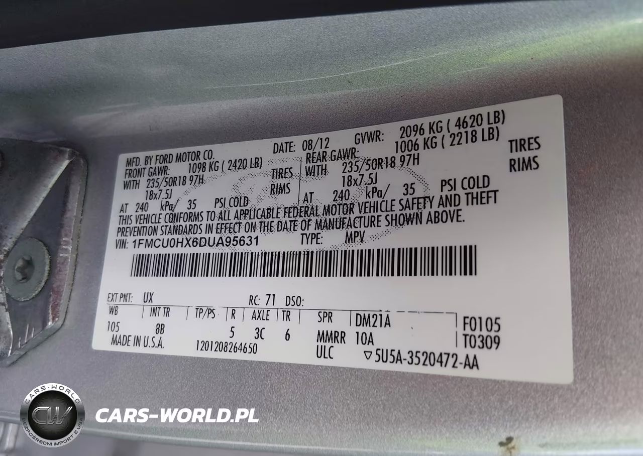 2013 Ford Escape Sel VIN:1FMCU0HX6DUA95631 - 9
