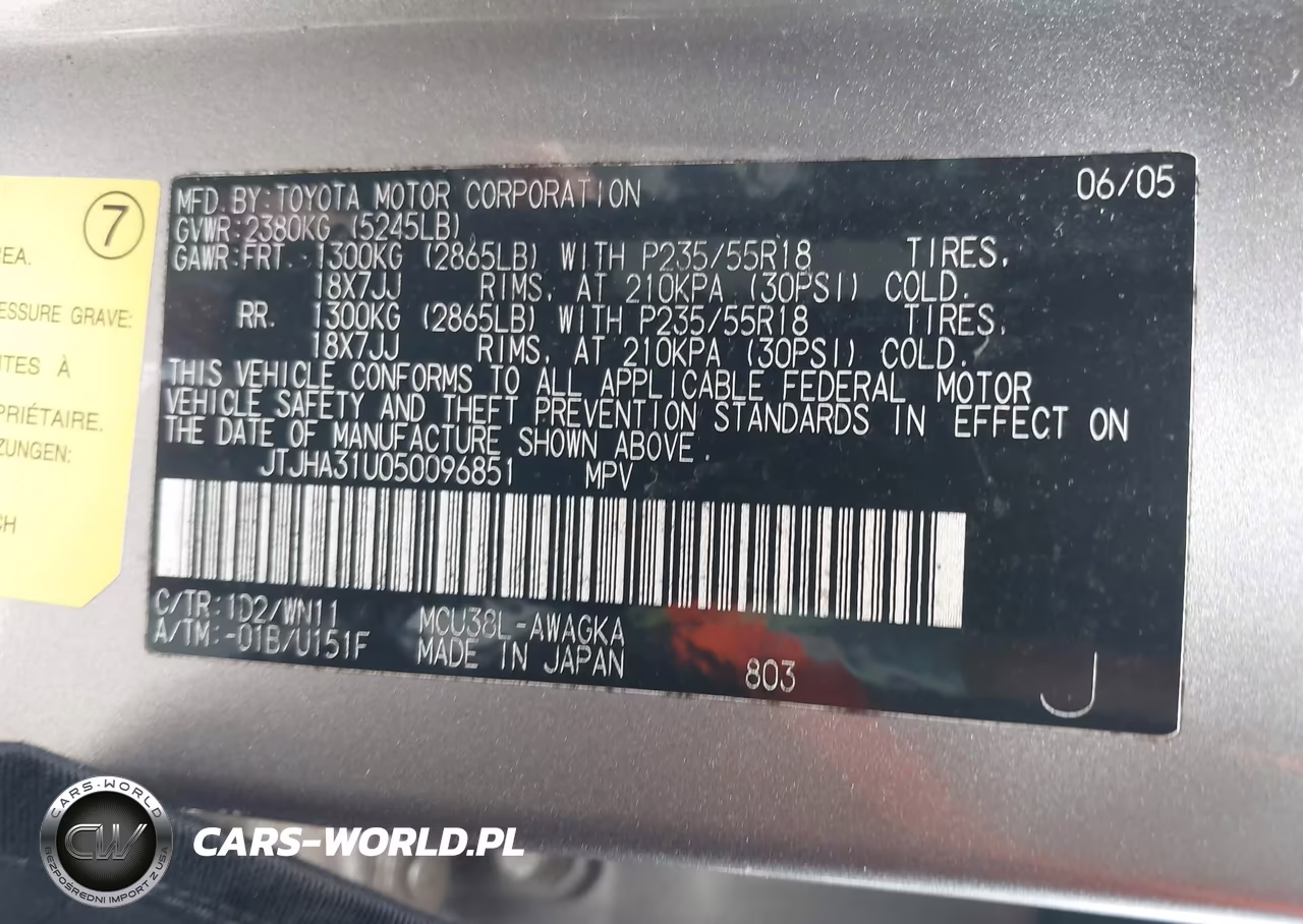 2005 Lexus Rx 330 VIN:JTJHA31U050096851 - 9