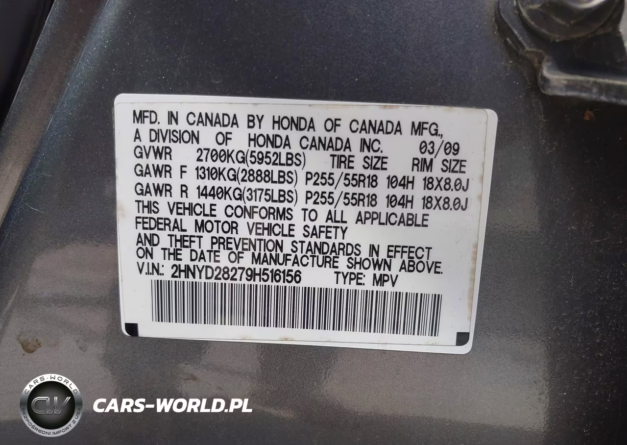 2009 Acura Mdx VIN:2HNYD28279H516156 - 9