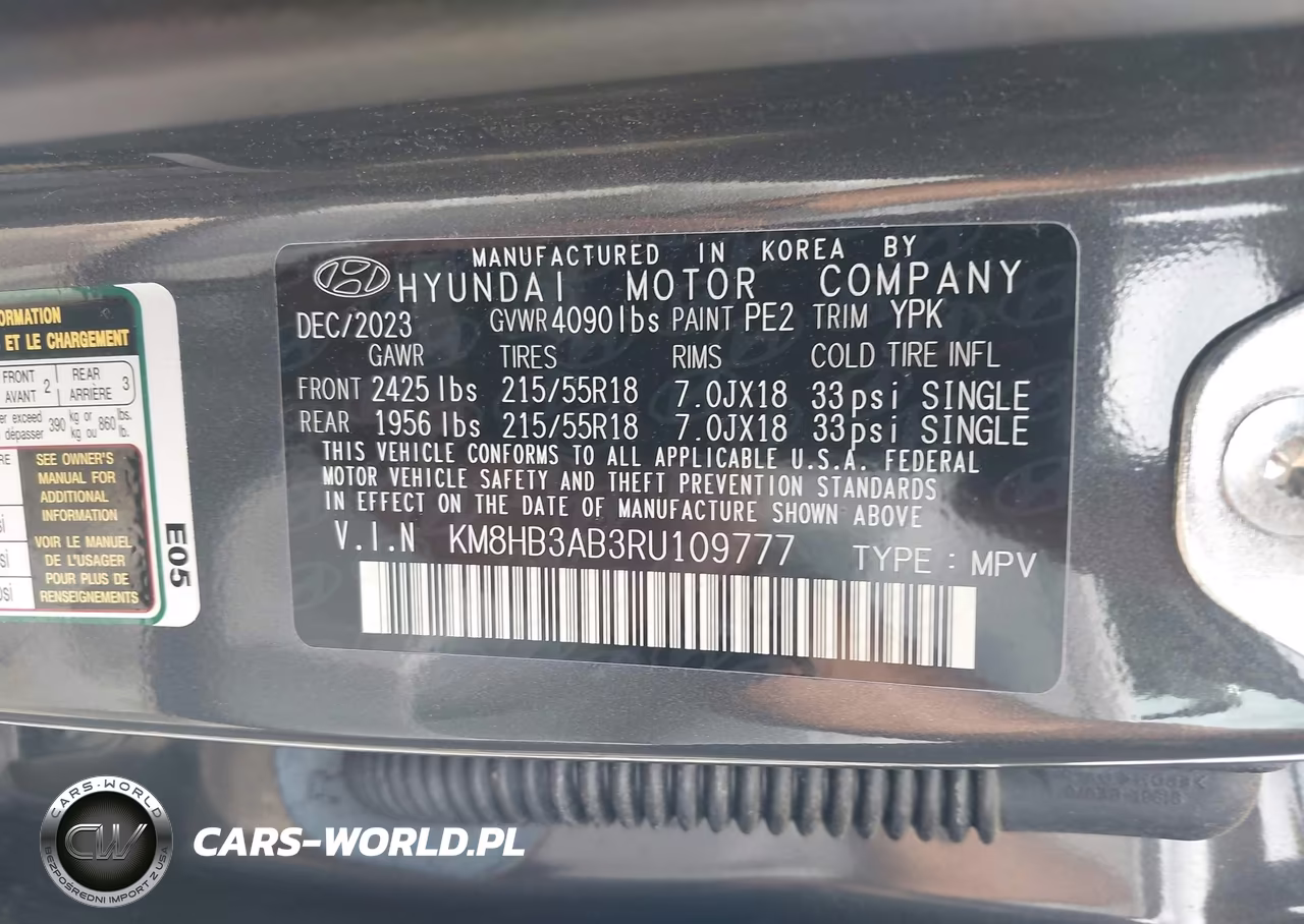2024 Hyundai Kona Sel VIN:KM8HB3AB3RU109777 - 9