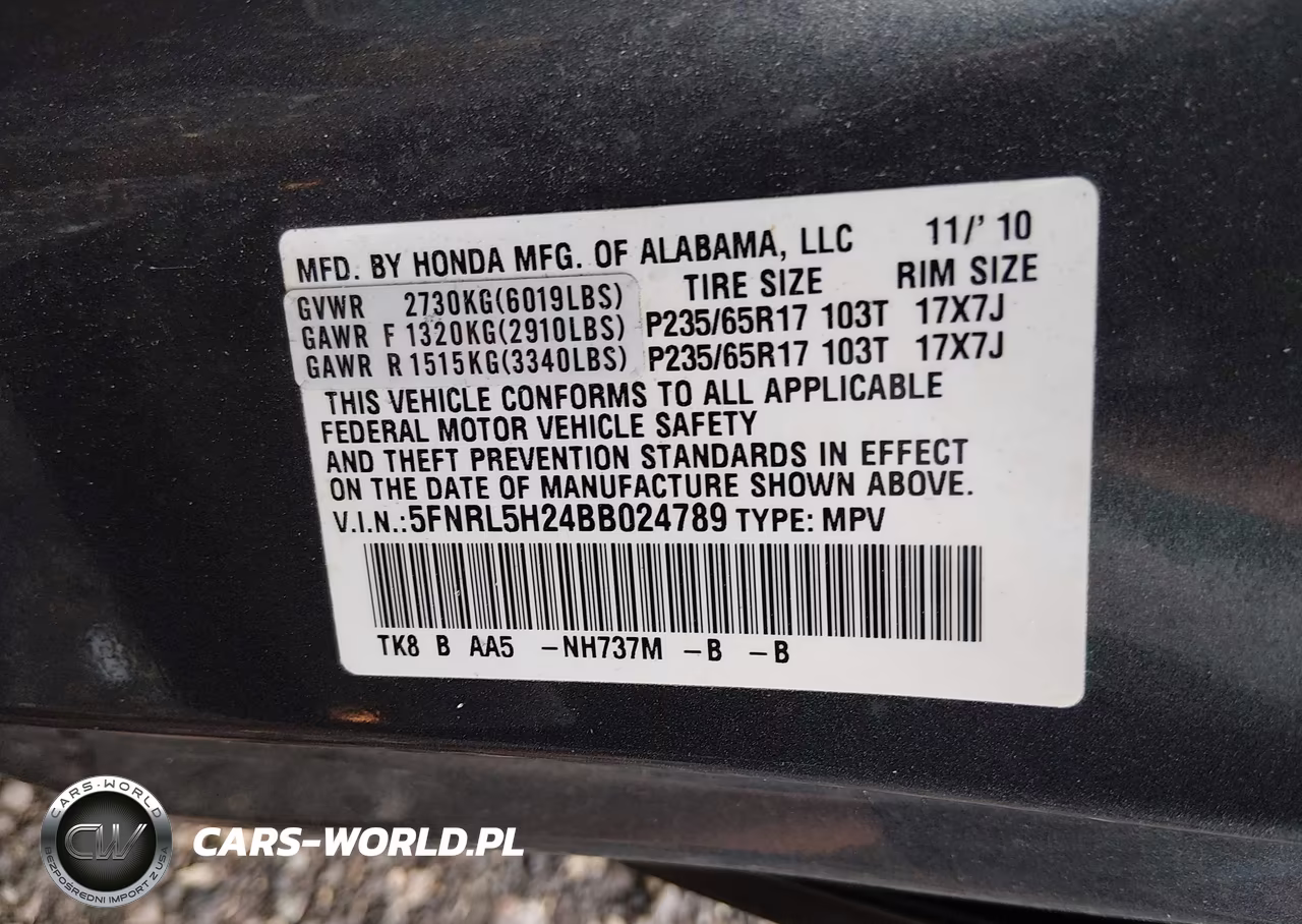 2011 Honda Odyssey Lx VIN:5FNRL5H24BB024789 - 9