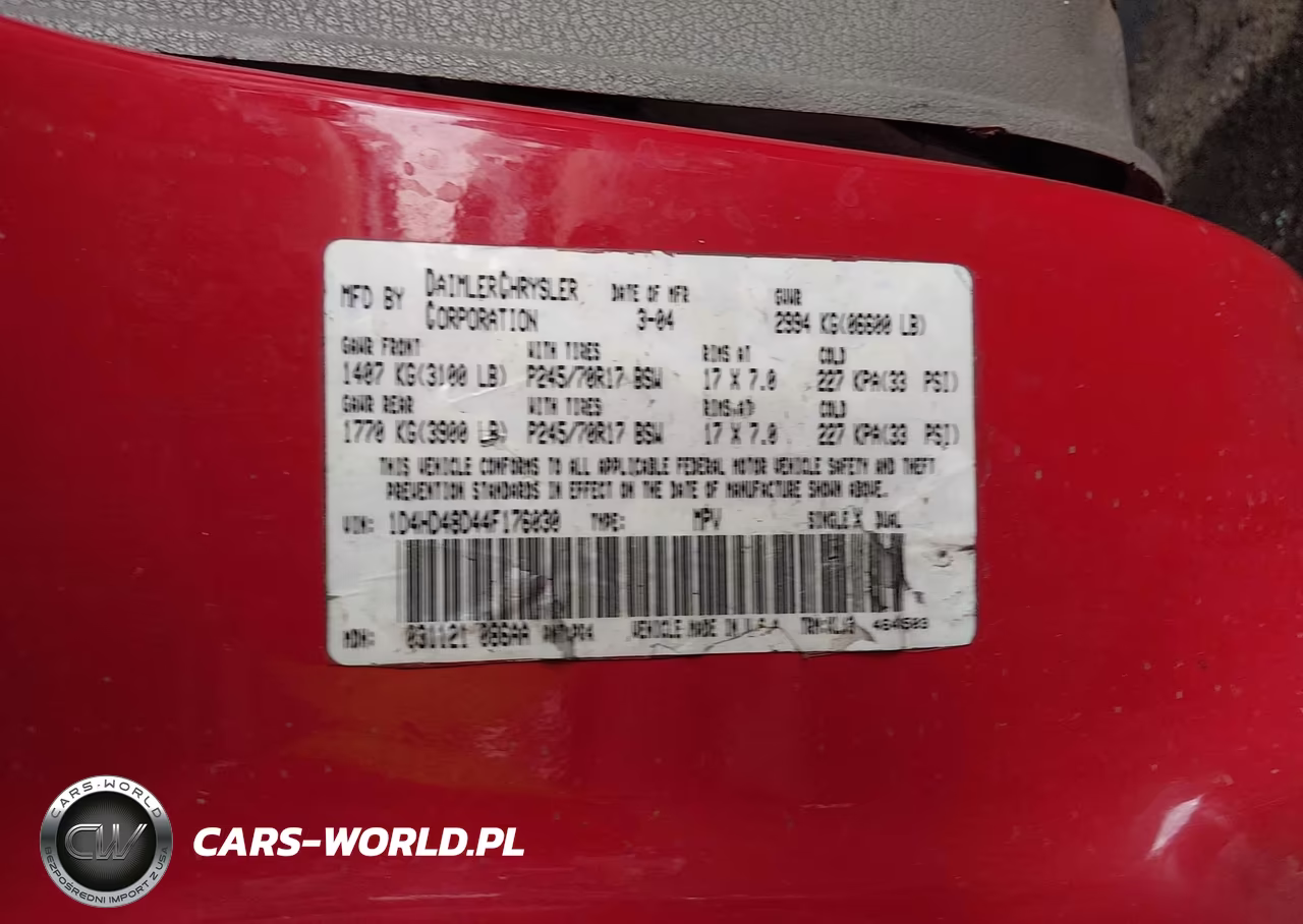2004 Dodge Durango Slt VIN:1D4HD48D44F176030 - 9