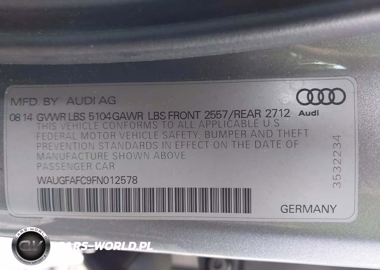 2015 Audi A6 2.0T Premium VIN:WAUGFAFC9FN012578 - 9
