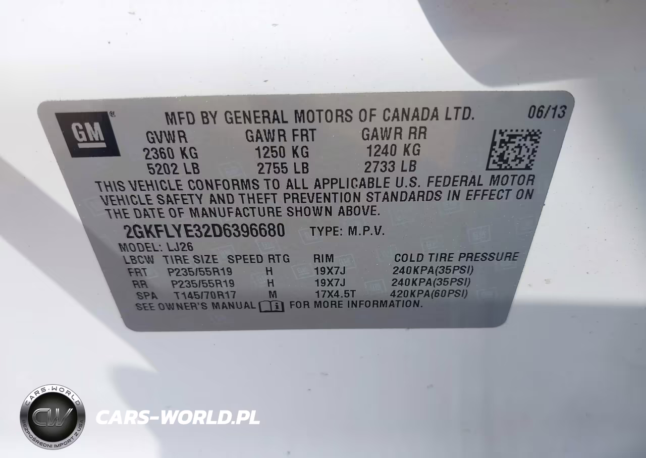 2013 GMC Terrain Denali VIN:2GKFLYE32D6396680 - 9