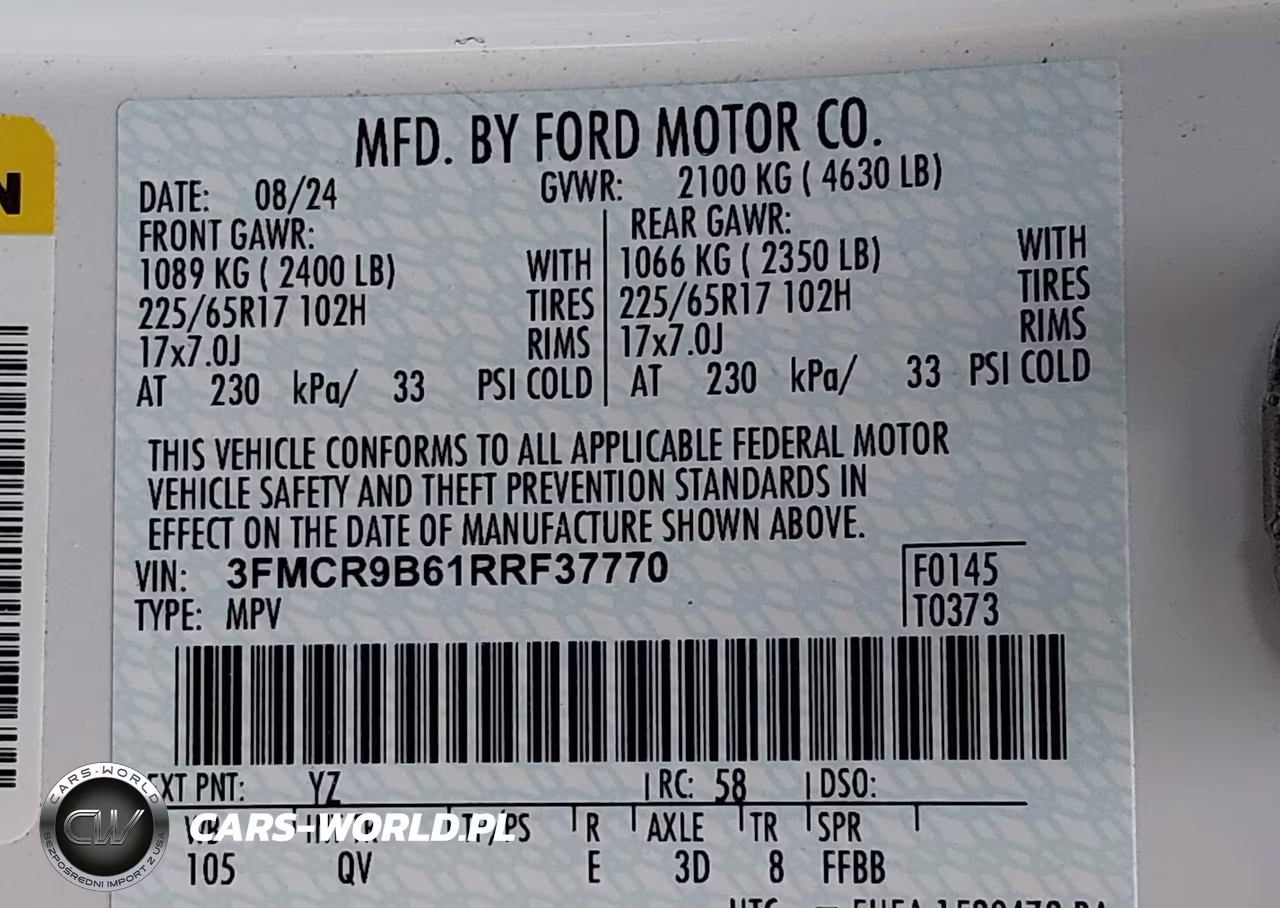 2024 Ford Bronco Sport Big Bend VIN:3FMCR9B61RRF37770 - 9