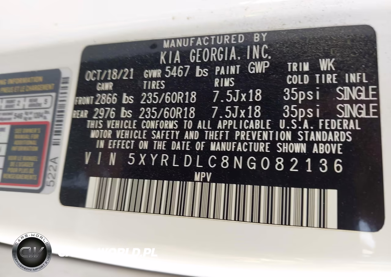 2022 Kia Sorento X-Line S VIN:5XYRLDLC8NG082136 - 9