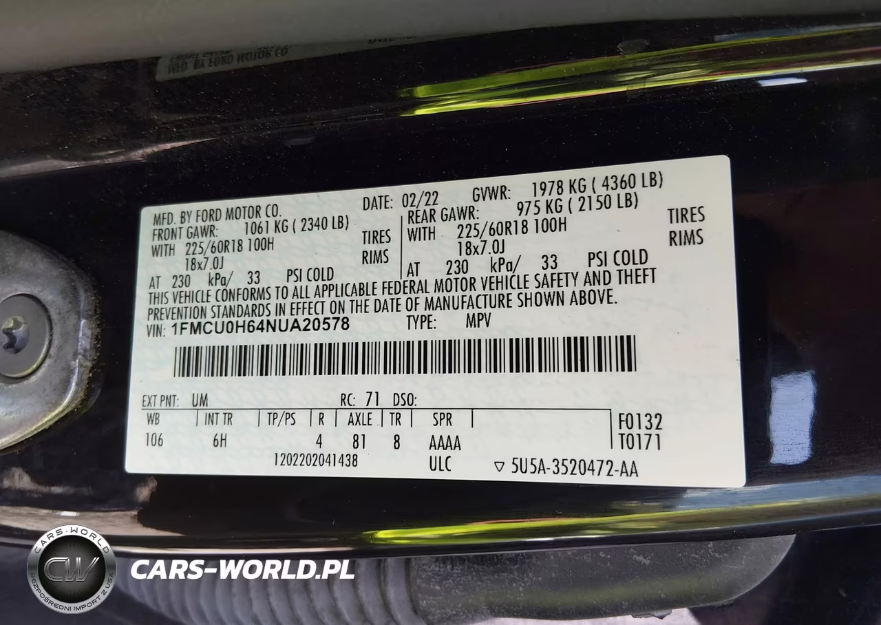 2022 Ford Escape Sel VIN:1FMCU0H64NUA20578 - 9