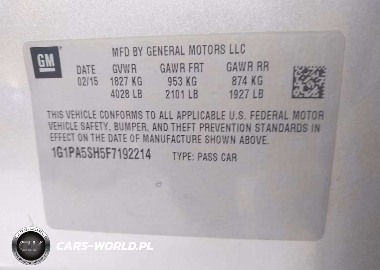 2015 Chevrolet Cruze Ls Auto VIN:1G1PA5SH5F7192214 - 9