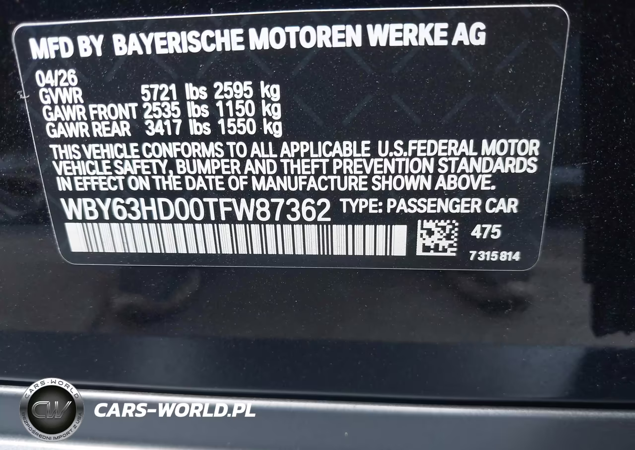 2026 BMW I4 Gran Coupe Edrive40 VIN:WBY63HD00TFW87362 - 9