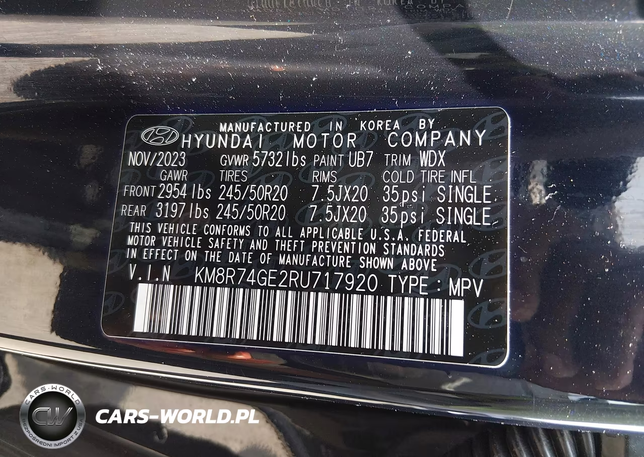 2024 Hyundai Palisade Calligraphy VIN:KM8R74GE2RU717920 - 9