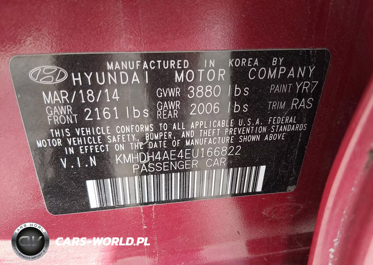 2014 Hyundai Elantra Se VIN:KMHDH4AE4EU166822 - 9