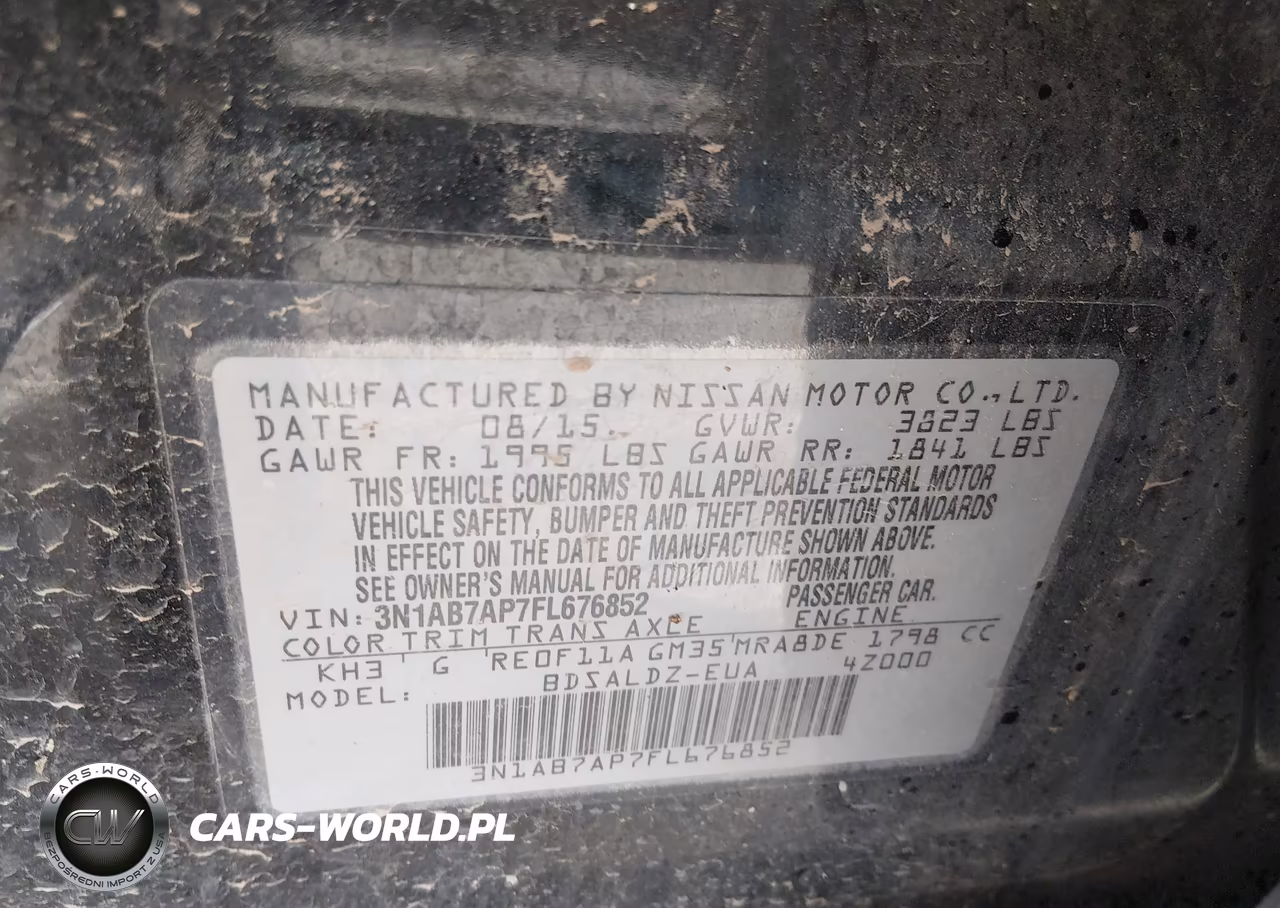 2015 Nissan Sentra Sv VIN:3N1AB7AP7FL676852 - 9
