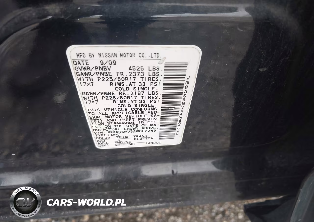 2010 Nissan Rogue Sl VIN:JN8AS5MV5AW602249 - 9