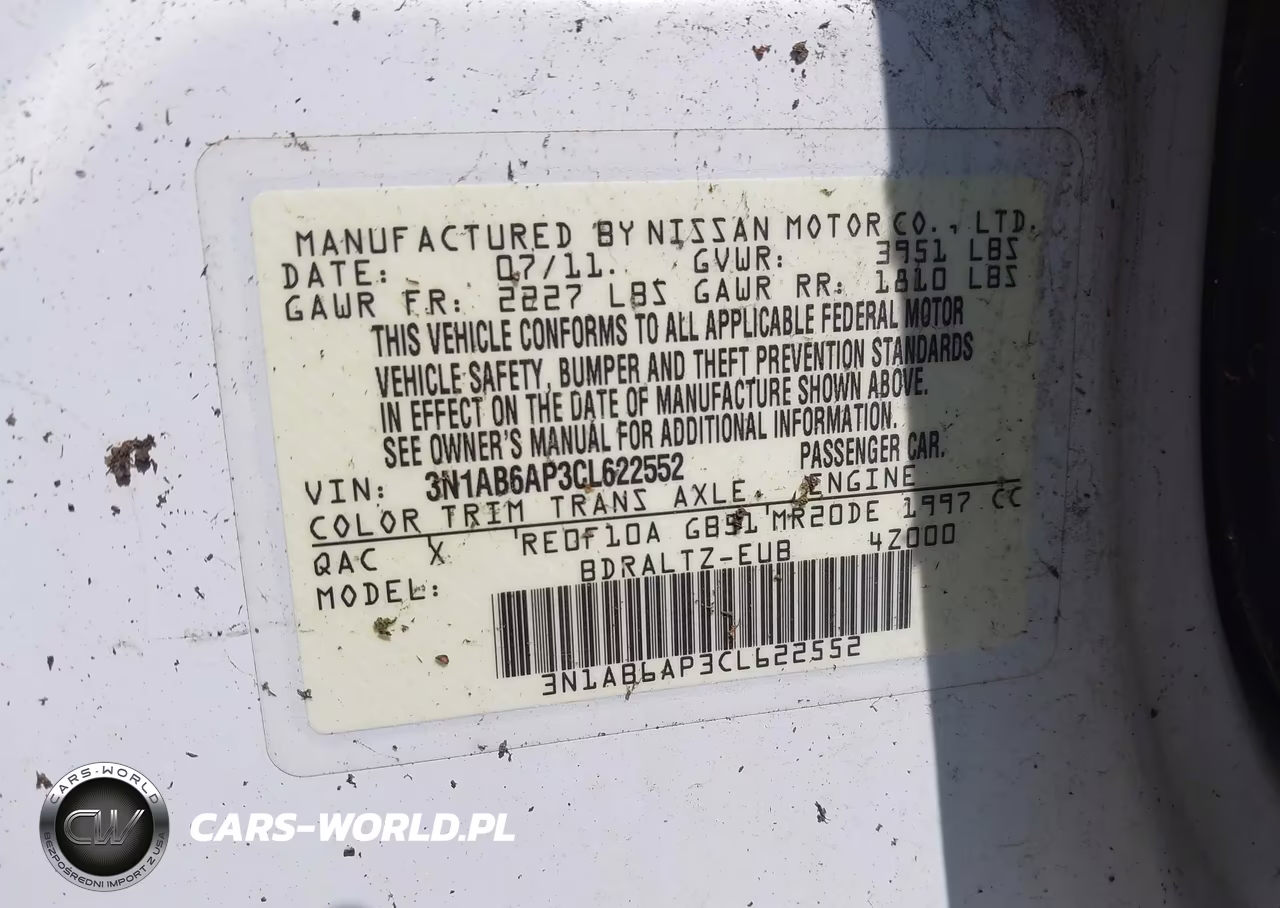 2012 Nissan Sentra 2.0 Sr VIN:3N1AB6AP3CL622552 - 9