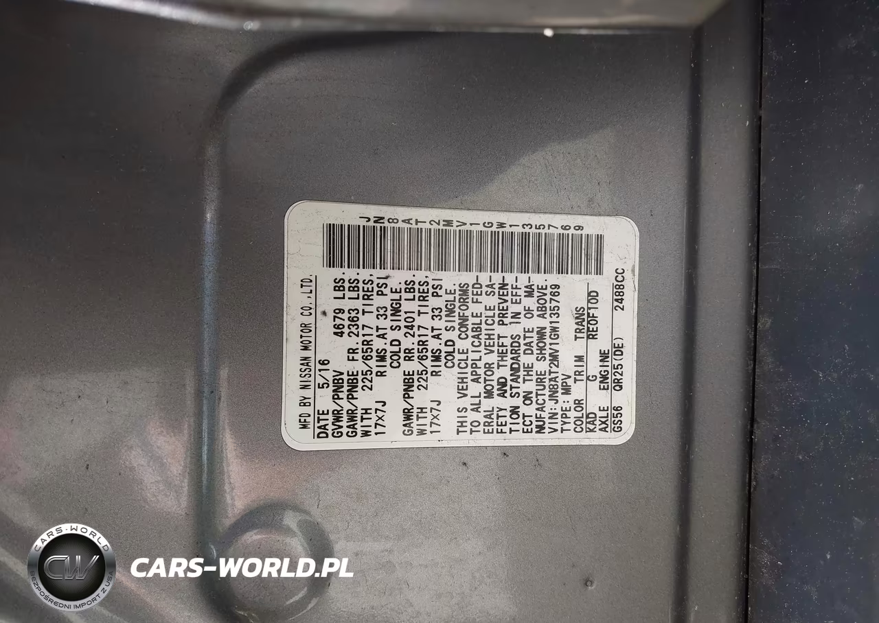 2016 Nissan Rogue S-Sl-Sv VIN:JN8AT2MV1GW135769 - 9