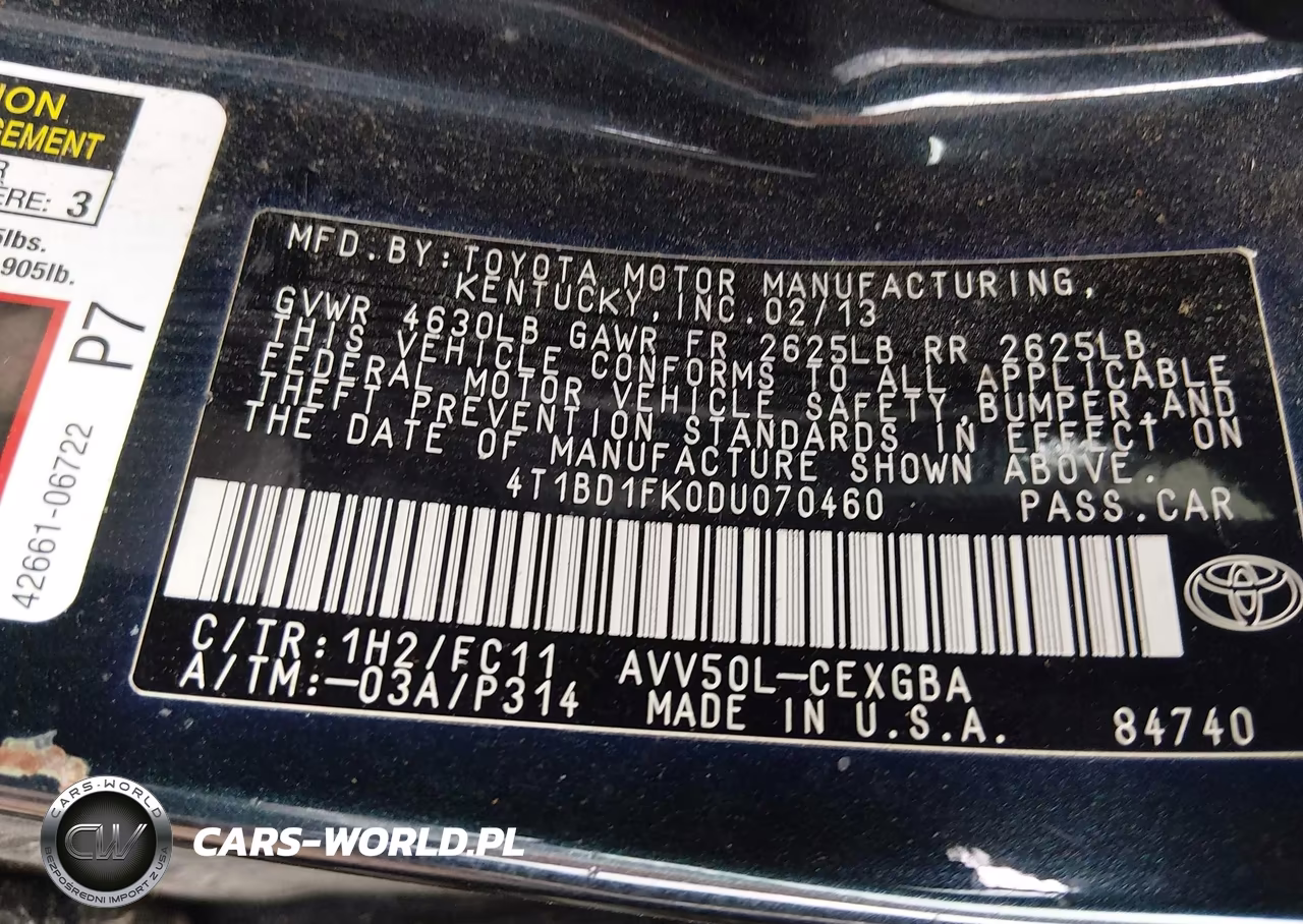 2013 Toyota Camry Hybrid Xle VIN:4T1BD1FK0DU070460 - 9