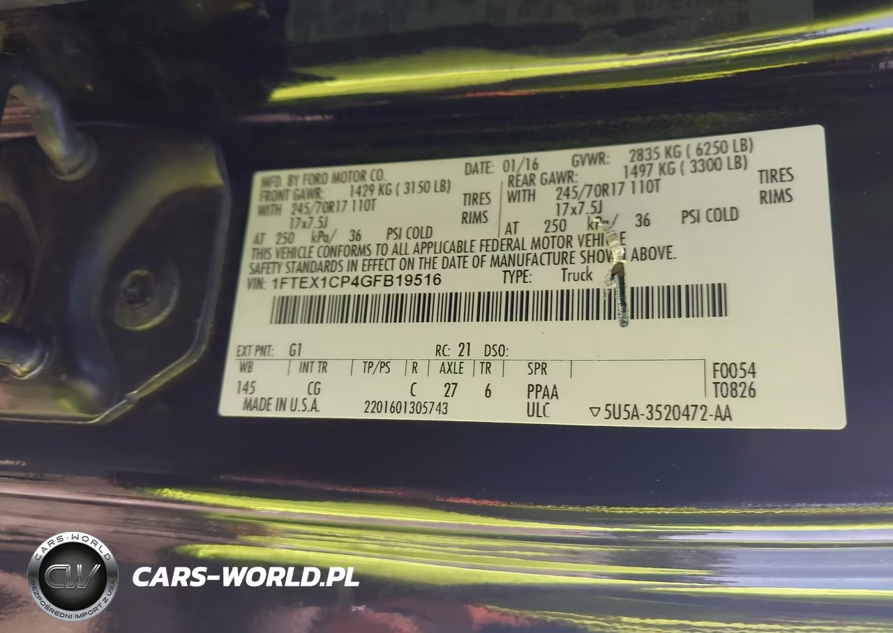 2016 Ford F-150 Xl VIN:1FTEX1CP4GFB19516 - 9
