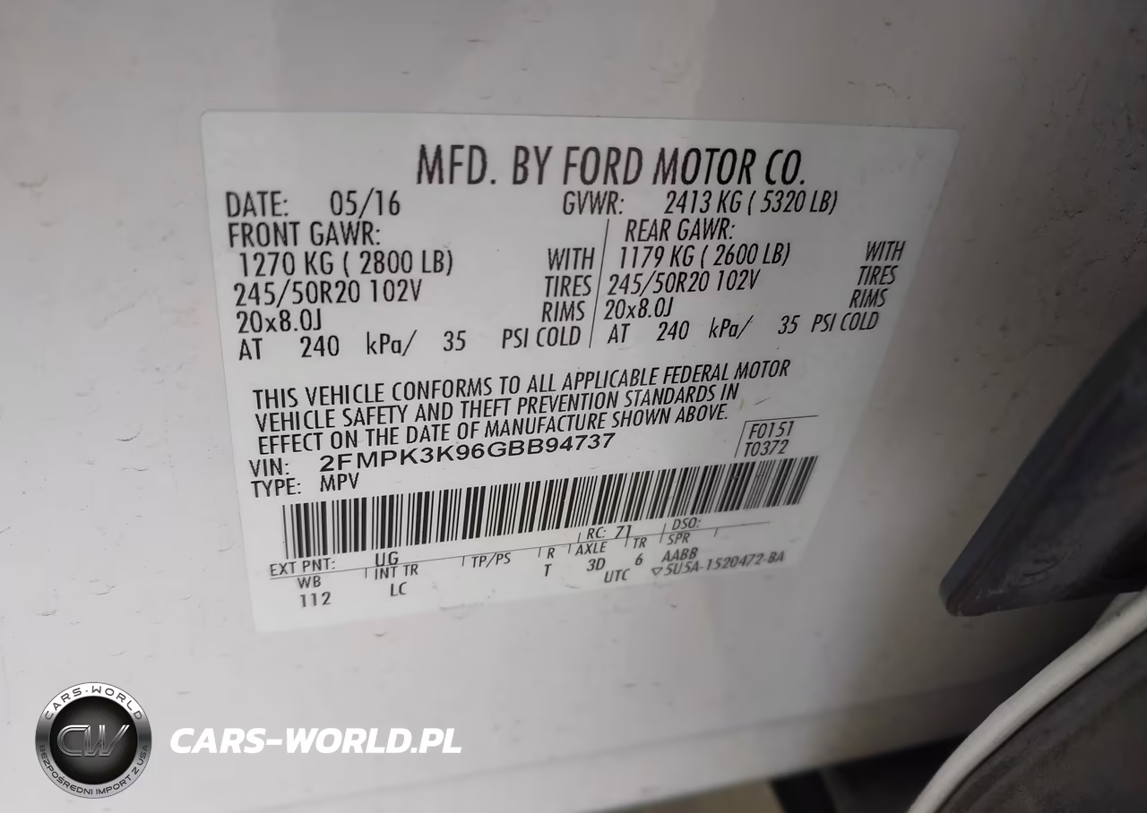 2016 Ford Edge Titanium VIN:2FMPK3K96GBB94737 - 9