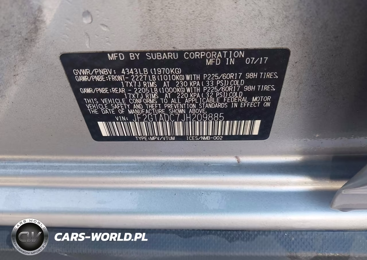 2018 Subaru Crosstrek 2.0I Premium VIN:JF2GTADC7JH209885 - 9