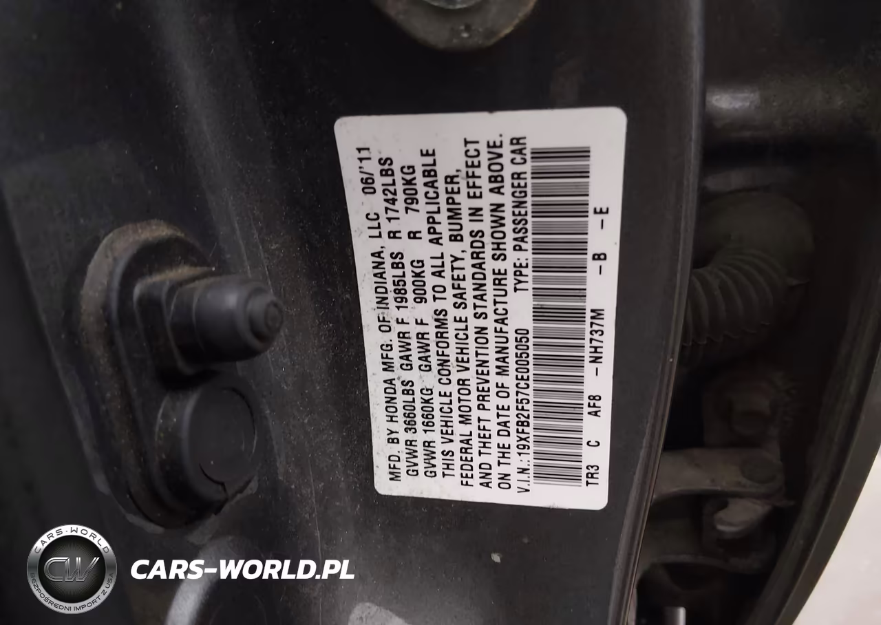 2012 Honda Civic Lx VIN:19XFB2F57CE005050 - 9